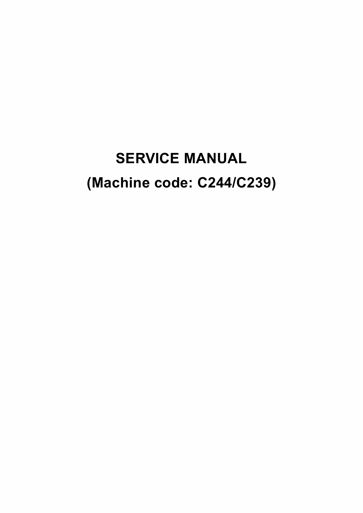 RICOH Aficio JP-5500 JP8500 C239 C244 Service Manual-1